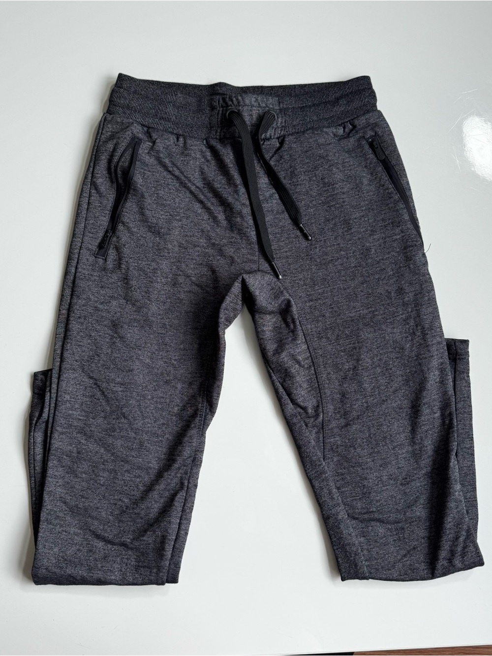 Men's Dark Gray Performance Jogger Pants - Drawstring Waist